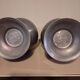 Large vintage pewter jugs