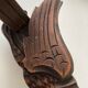 Paire d’appliques dragons ailés en bois sculpté