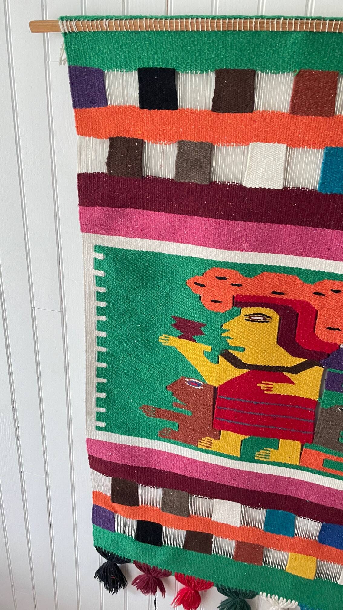 Vintage mexican decorative tapestry