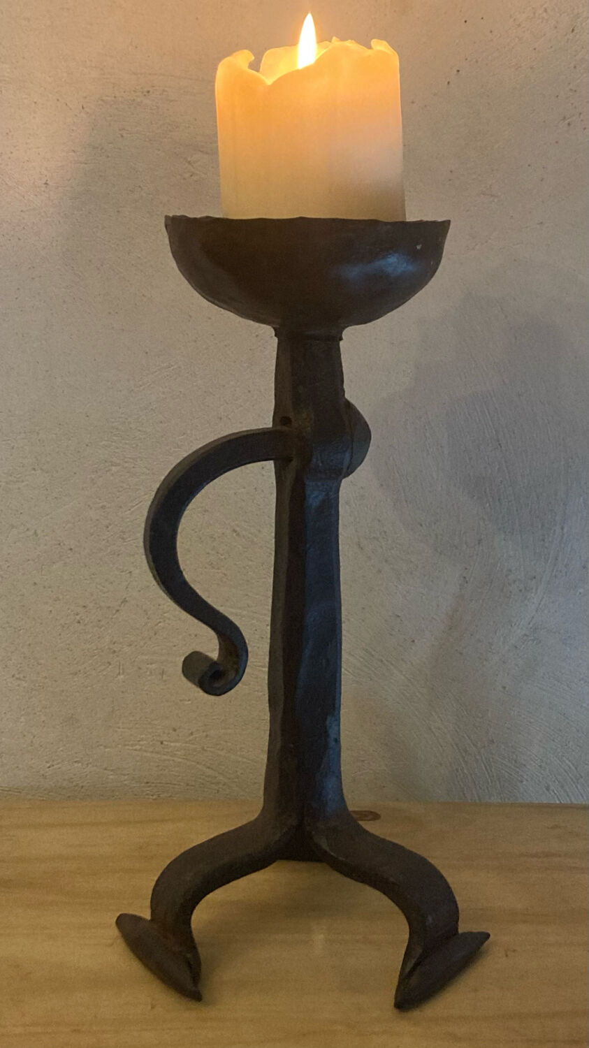 Wrought iron candle holder