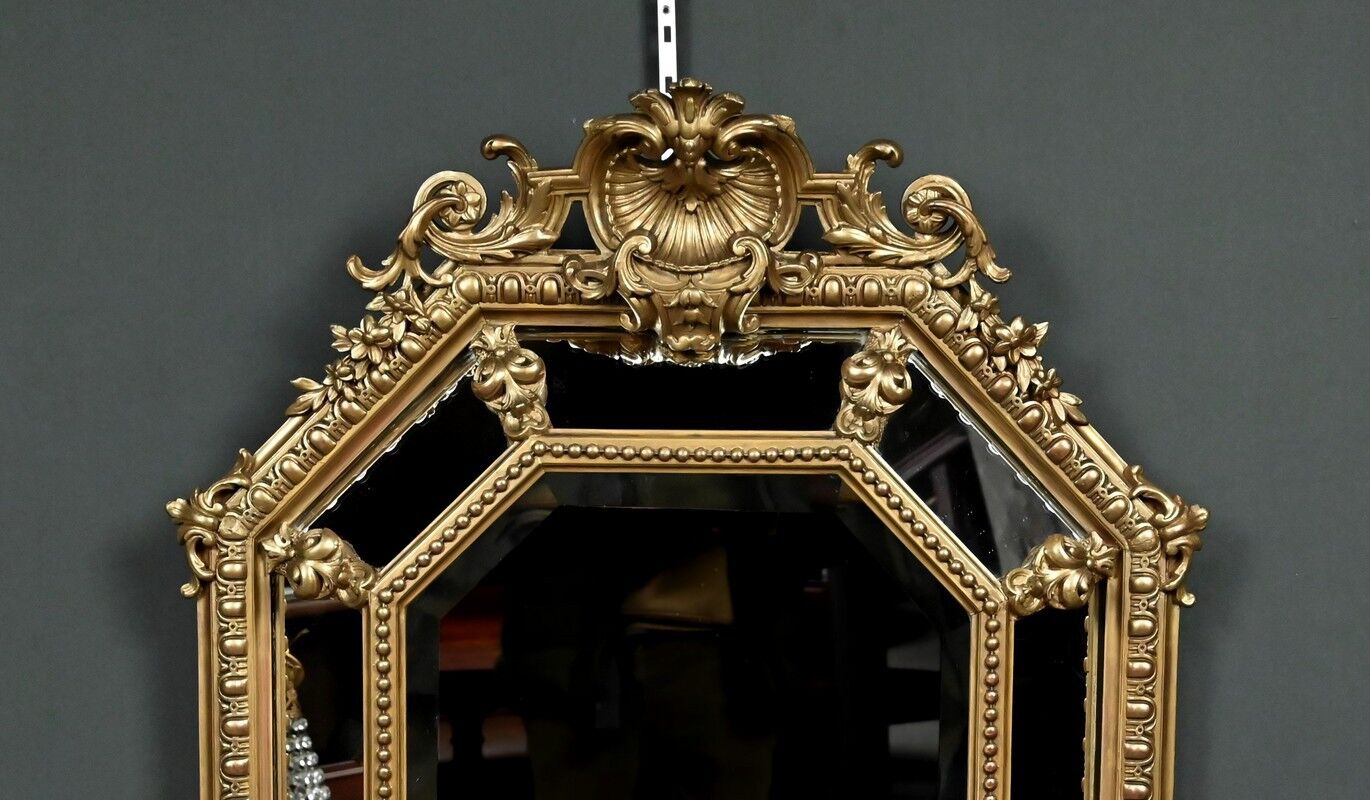 Miroir à parcloses, style Louis XV – Milieu XIXe