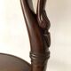 Empire style swan neck and lion paw pedestal table