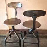 Vintage adjustable chairs/stools, Edition Nicolle, around 1960.
