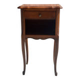 Classic wooden bedside table with drawer