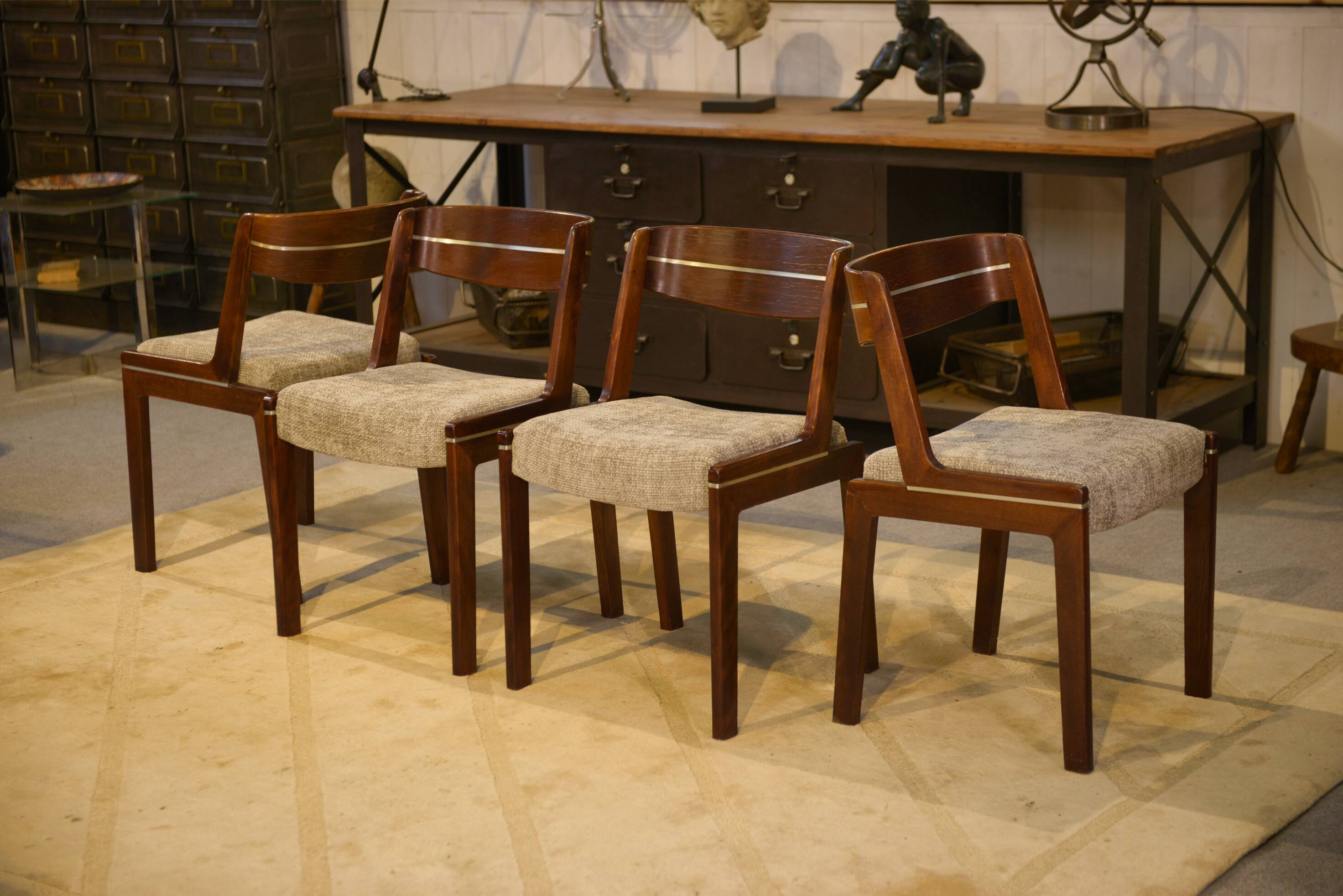Set of 4 Scandinavian chairs from the 1960s.