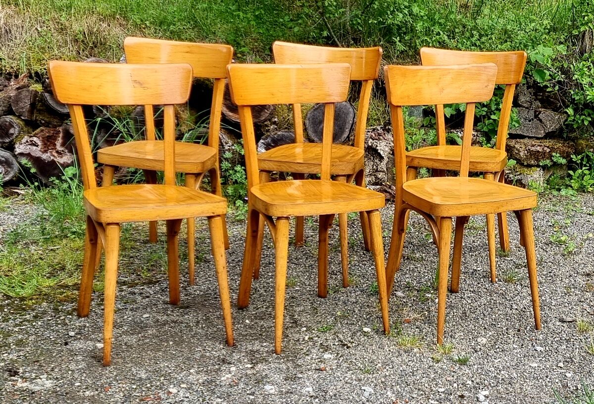 6 bistro chairs 70s