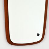 Scandinavian free-form teak mirror 1960s