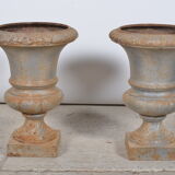 Paire de vases Médicis en fonte
