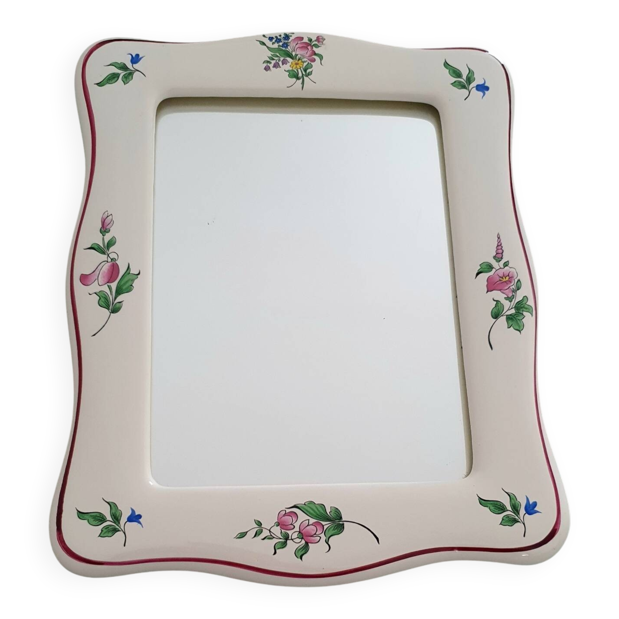Lunéville earthenware mirror - Réverbère collection