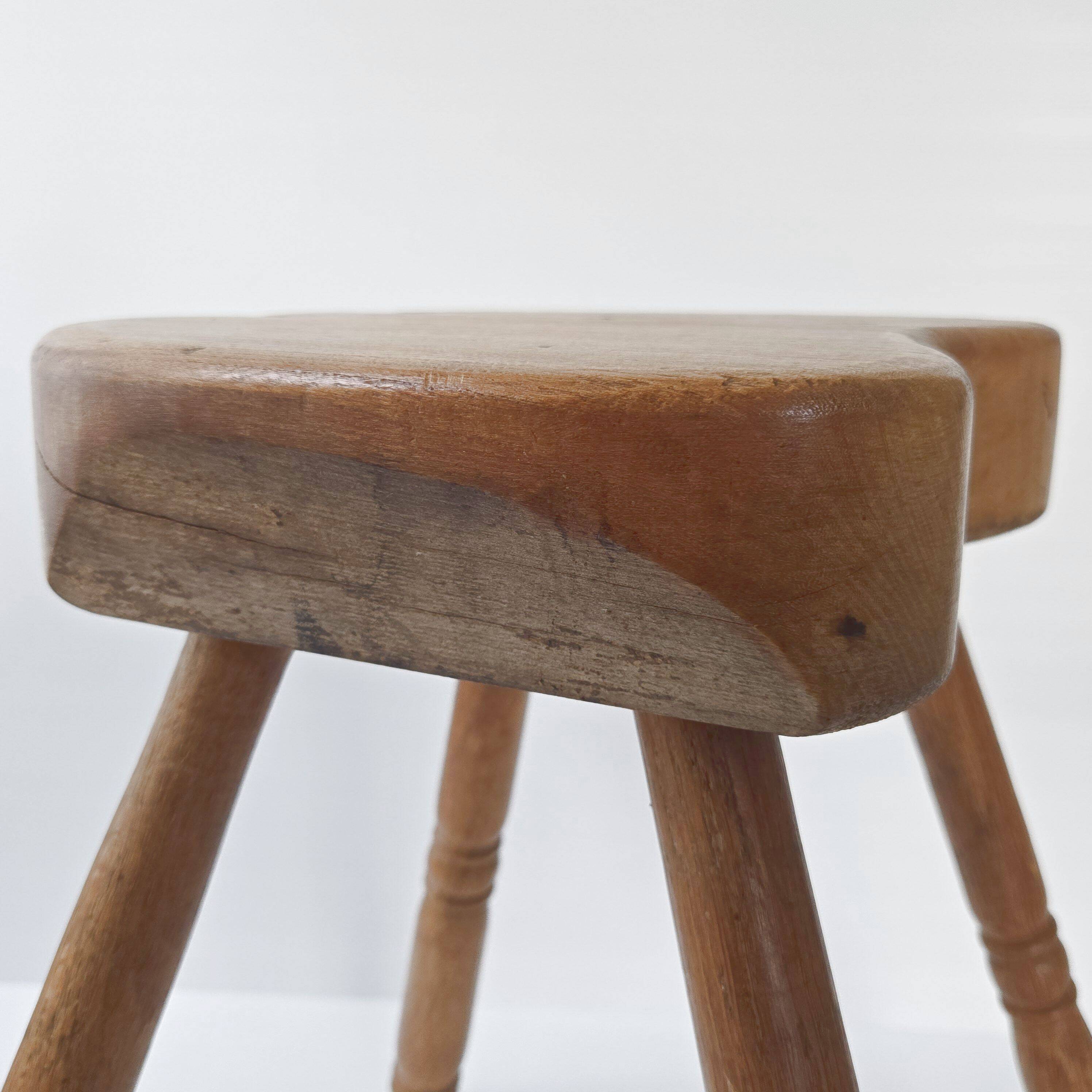 Vintage brutalist stool 1950