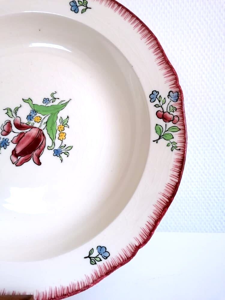 Gien earthen earthenware dish lorraine model