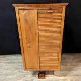 Walnut Four Curtain Revolving Bookcase