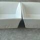 Two asymmetrical square gratin dishes BCI numbered, Made in France