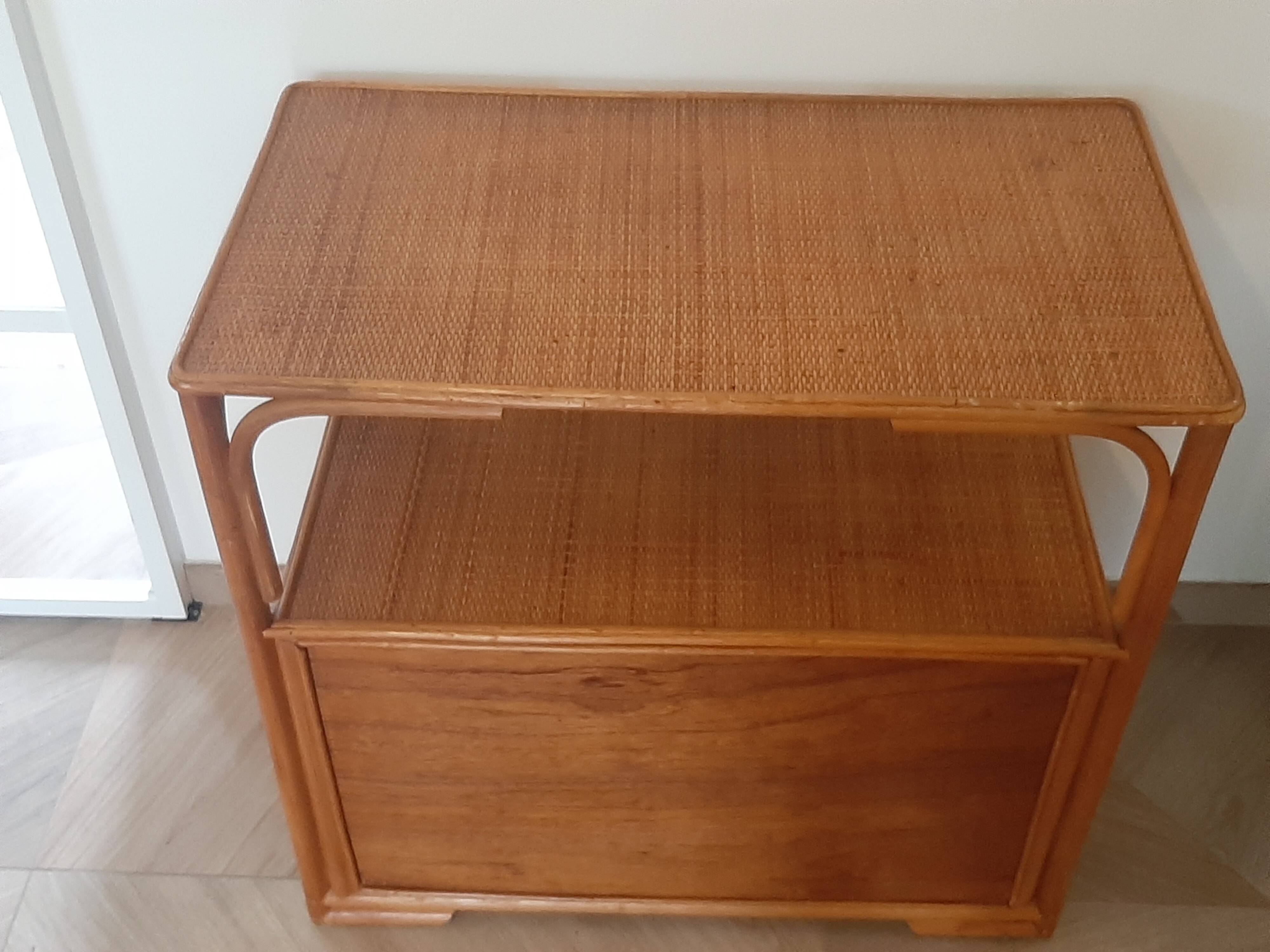 woven rattan chest of drawers - 2 drawers