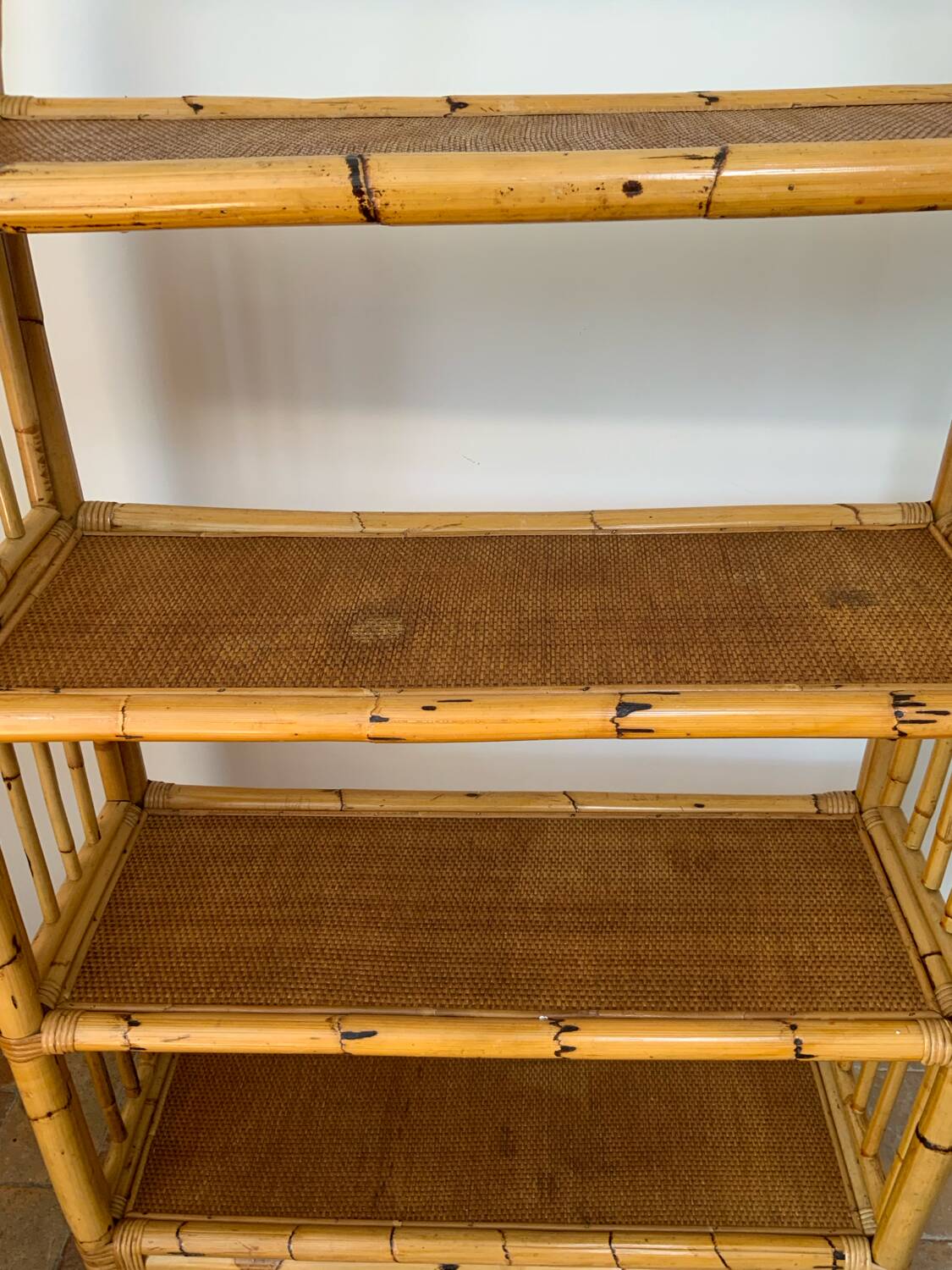 Large rattan shelf
