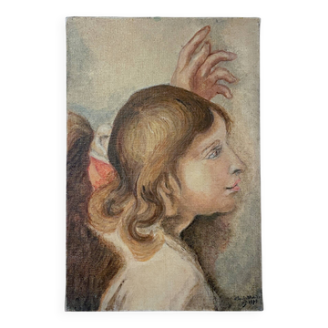 Tableau ancien - Étude de portrait