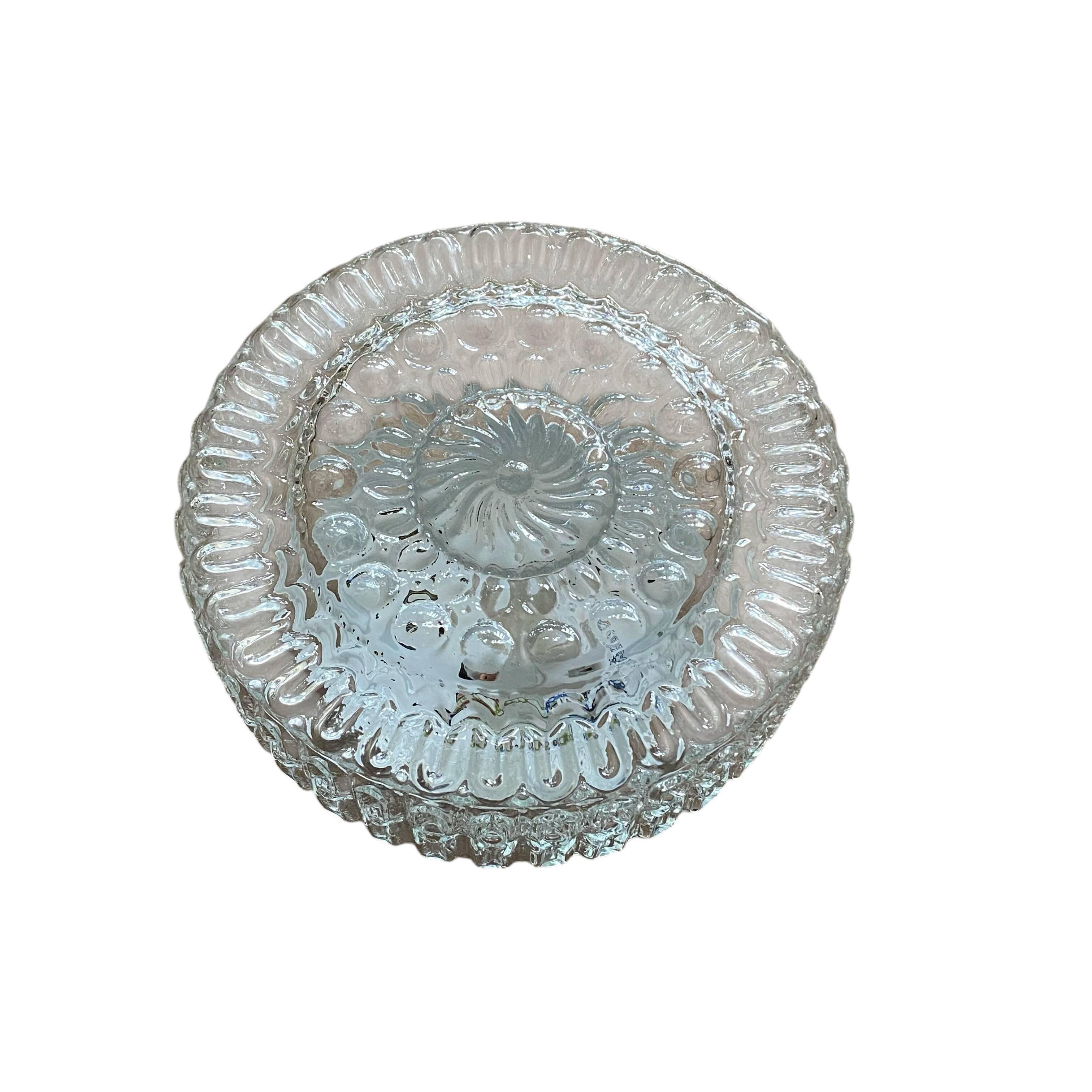 Round wall light ceiling fixture transparent glass vintage antique lamp