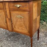 Marquetry and marble sideboard