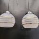 Pair of opaline pendant lights