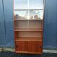 Bibliothèque étagère des années 50 pieds carrés faire noir vitrine