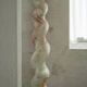 Grand antique Italian sculptural pedestal from the 18th century in twisted barley wood.