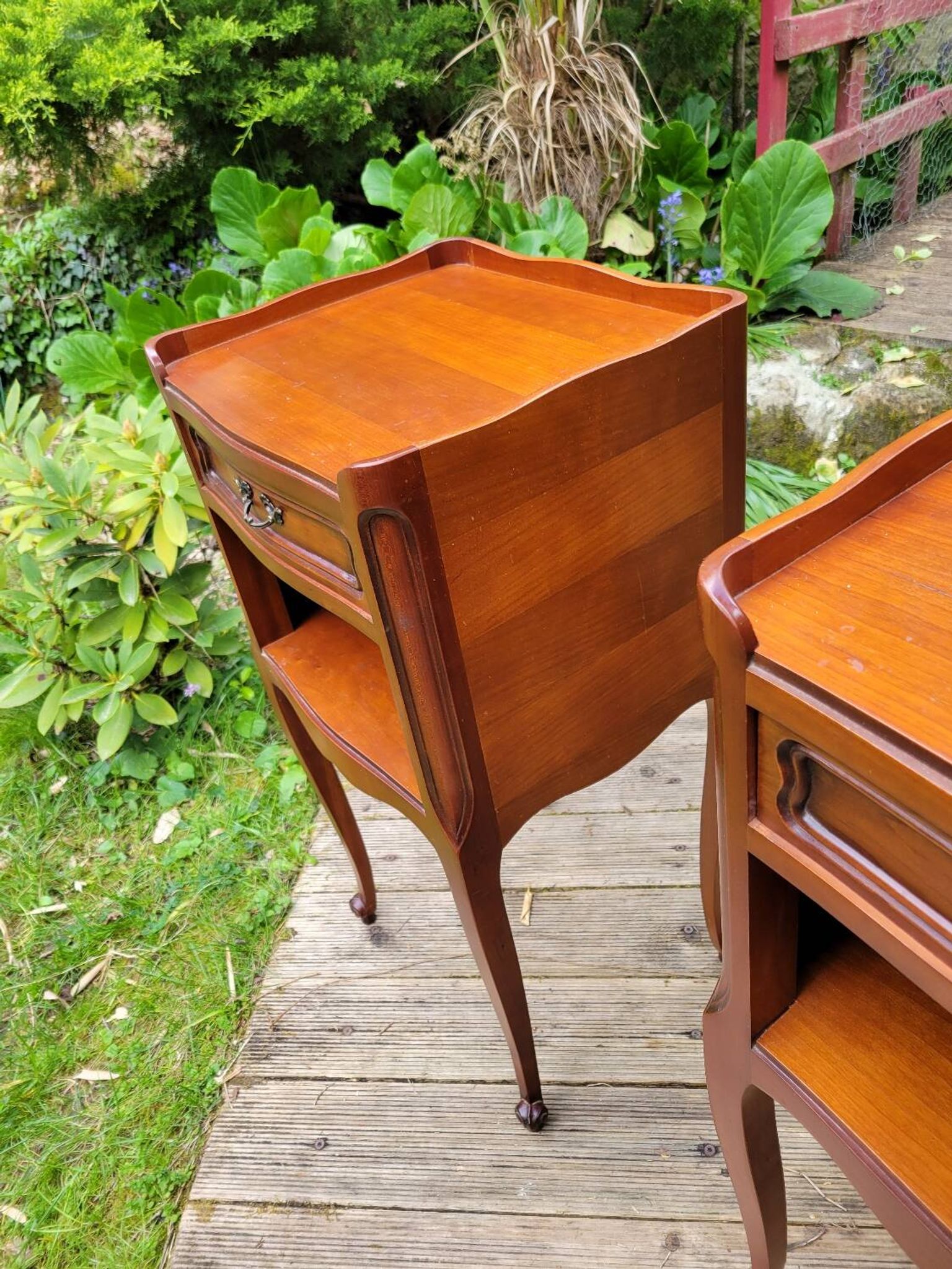 Pair of Louis XV bedside tables in cherry wood.
