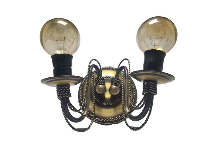 Art Nouveau two-armed wall lamp, Poland, 1970s