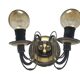 Art Nouveau two-armed wall lamp, Poland, 1970s