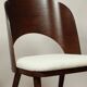 Dining chairs set of 4 oak wood white pearl buckle