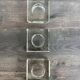 Set of 3 Cubic Glass Candle Holders