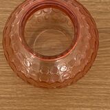 Pink round ball vase in glass