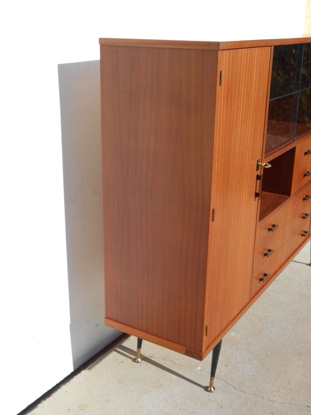 Office furniture in teak veneer, from the 60's