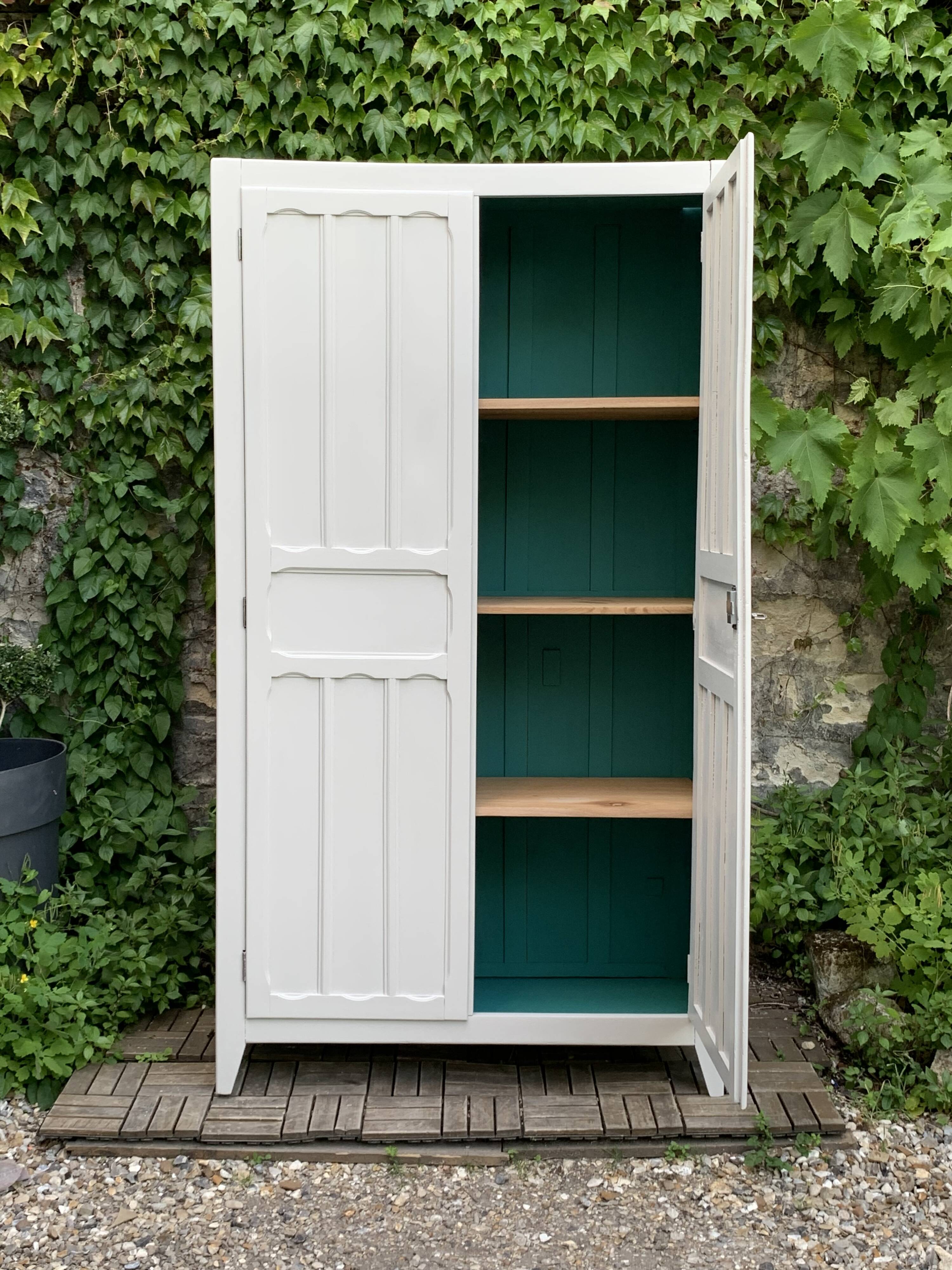 Antique Parisian paneled wardrobe, 1940