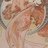 Alphonse Mucha: The Arts, Dance, signed lithograph