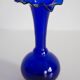 Blue mid-century vase with frills, Europe, 1960s