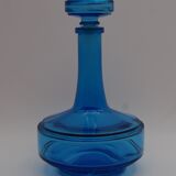 Vintage blue glass decanter