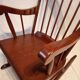 Rocking chair 50s in solid wood