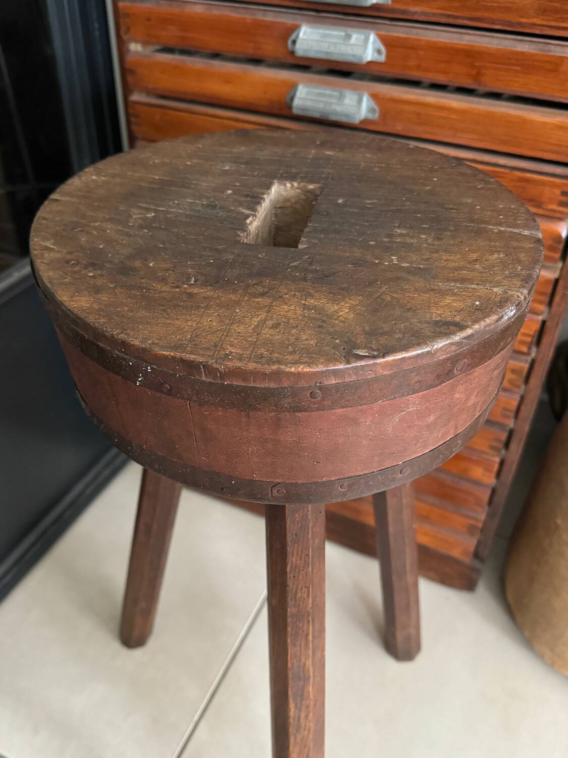 Old brutalist stool