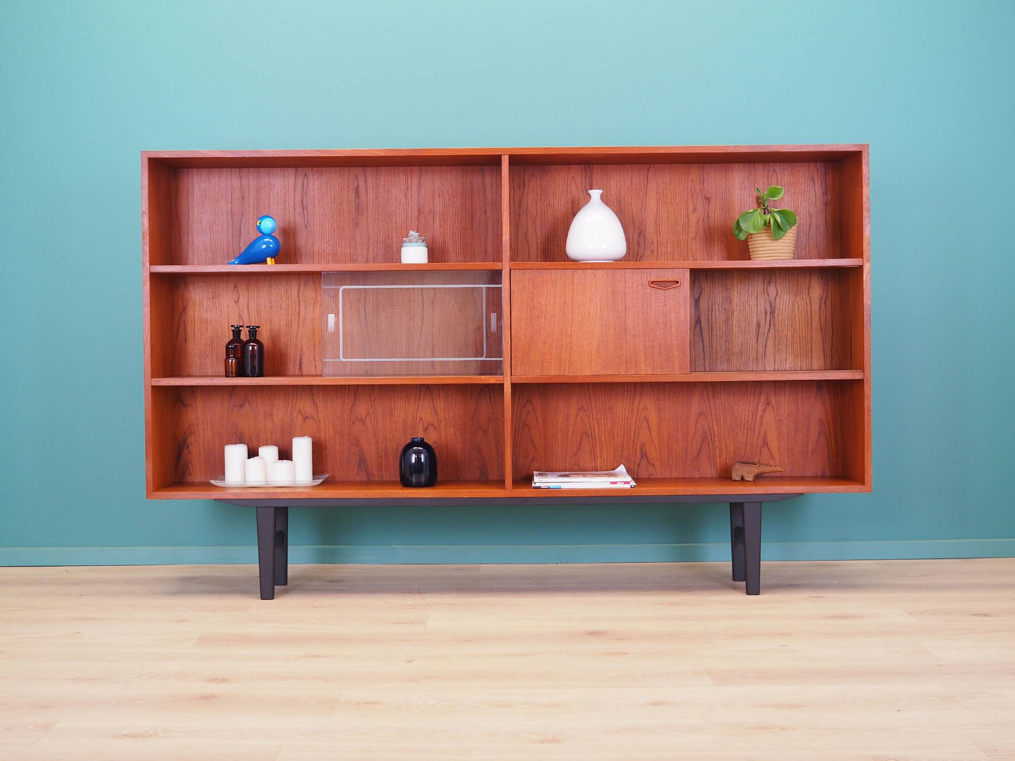 Teak bookcase, Danish design, 1970s, manufacturer: Clausen & Søn