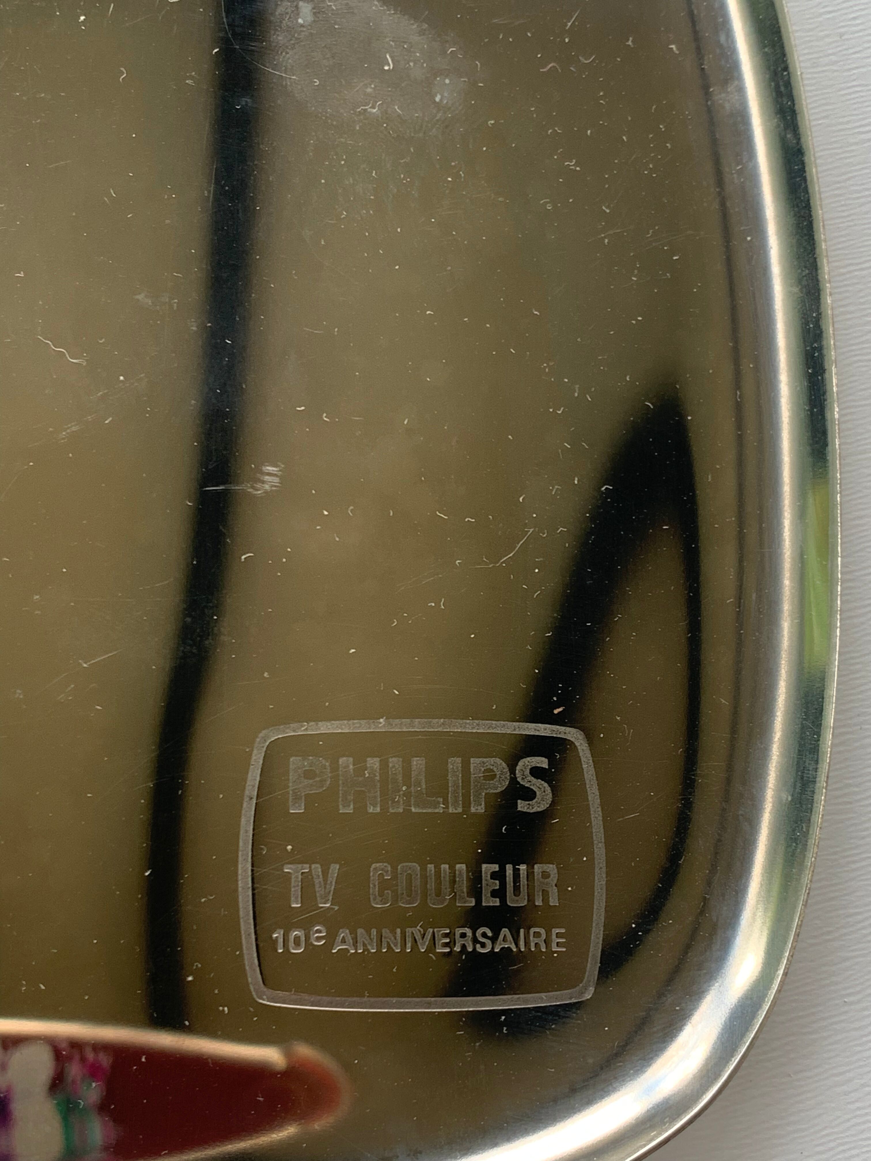 Stainless steel ashtray advertising for Philips 10 th anniversary noble designer for design weapon