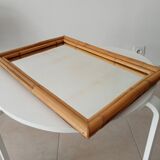 Miroir vintage en bambou années 60 65*45cm