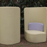 Pair of armchairs back high Shuffle design