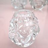 Petit vase en cristal transparent fait main, style milieu de siècle, par Börne Augustsson