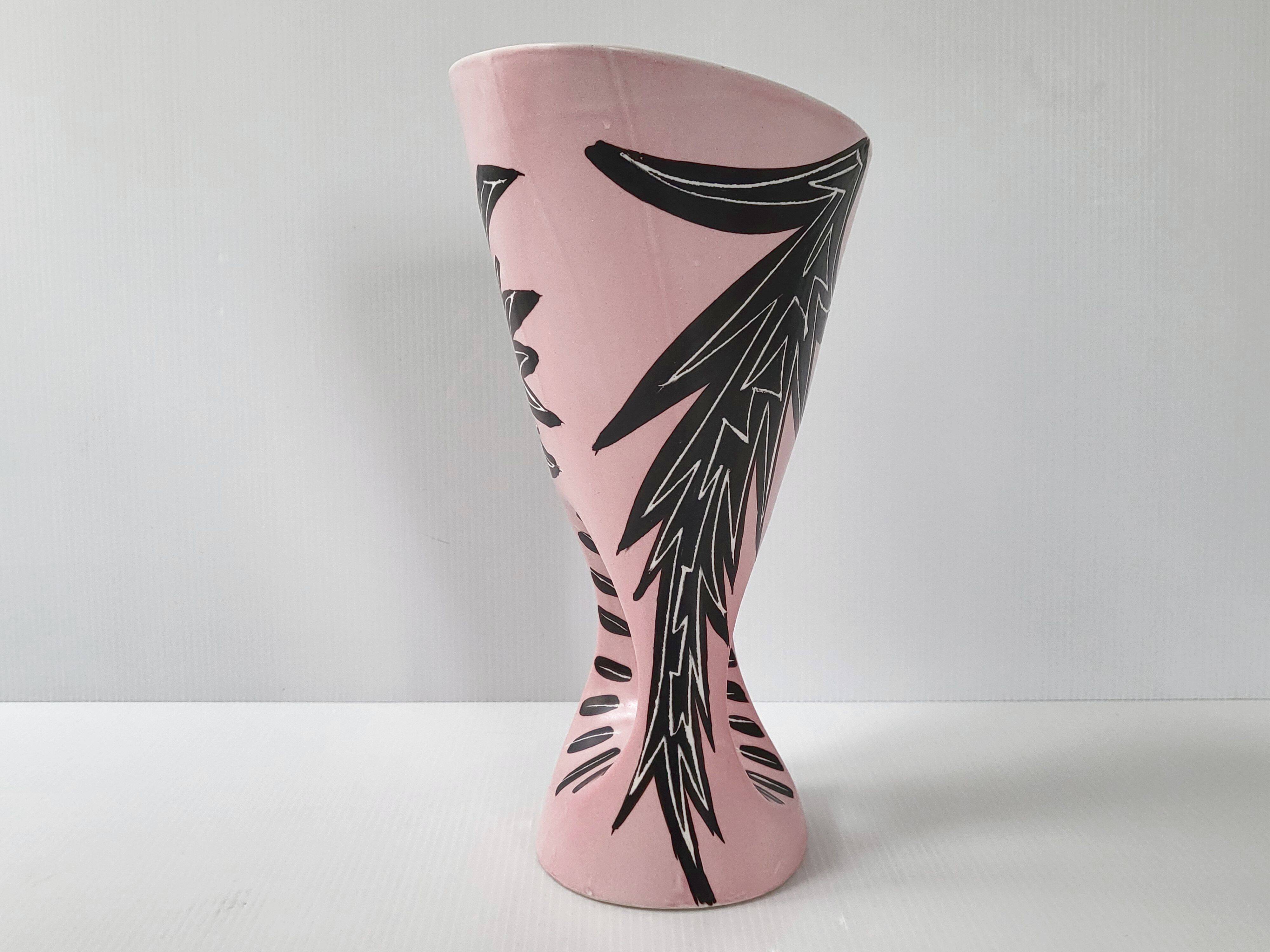Vintage Vallauris vase by François Ré 1950