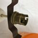 Orange opaline chandelier year 60