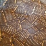 Smoked glass Art Deco tray