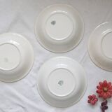 Set of 4 ceramic bowls / soup plates, BOCH, vintage