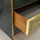 Italain Sideboard Made Of Solid Wood And Covered With Colored Glass 1950S