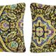 Set of 2 vintage velvet cushion covers 41x61 cm
