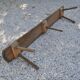 Rustic bench with central foot